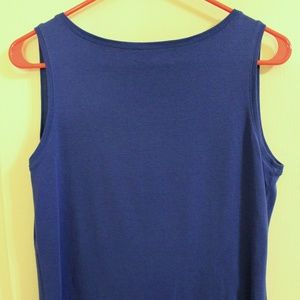 Talbots Bateau Neck Tank Blue Size Petite M